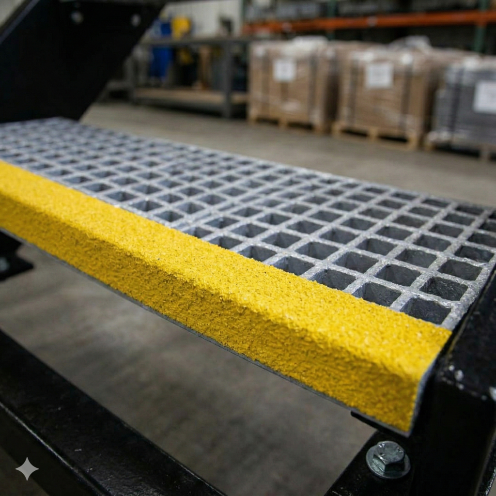 GVK kunststof traptreden close up.